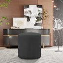 Ver imagem 1 de Puff Banqueta Viena Decorativo Redondo Veludo Cinza