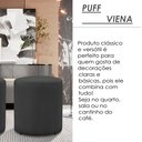 Ver imagem 2 de Puff Banqueta Viena Decorativo Redondo Veludo Cinza