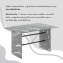 Ver mais imagens de Conjunto Sala de Jantar Mesa Retangular 120x75cm Tampo Granito Topázio 4 Cadeiras Marselha Prata/Paraopeba/Mart