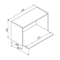 Aéreo Nicho para Forno e Microondas 60x36cm Funcionale Ae060 Mia Coccina - Branco - 3