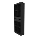 Ver imagem 2 de Estante Colmeia com Gaveta 100% Mdf Preto - Suprema Móveis