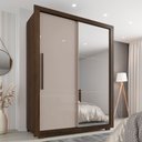 Ver imagem 1 de Guarda-roupa com Espelho Solteiro 2 Portas 2 Gavetas Costa Rica