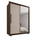 Ver imagem 2 de Guarda-roupa com Espelho Solteiro 2 Portas 2 Gavetas Costa Rica