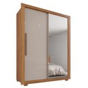 Ver imagem 2 de Guarda-roupa com Espelho Solteiro 2 Portas 2 Gavetas Costa Rica