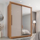 Ver imagem 1 de Guarda-roupa com Espelho Solteiro 2 Portas 2 Gavetas Costa Rica