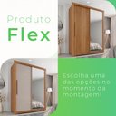 Ver imagem 6 de Guarda-Roupa Solteiro 2 Portas com Espelho Lateral 2 Gavetas com Pés Costa Rica Cinamomo/Off White