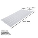 Ver imagem 2 de Kit com 10 Telhas Policarbonato 244cm X 110cm
