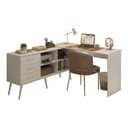 Ver imagem 2 de Mesa de Escritório em L com 3 Gavetas Porto Multimóveis Mp6044 Branco