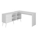 Ver imagem 4 de Mesa de Escritório em L com 3 Gavetas Porto Multimóveis Mp6044 Branco