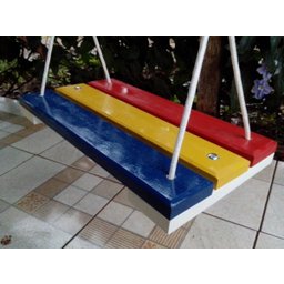 Balanço gangorra infantil madeira 40x20 Colorido até 70kg - 2