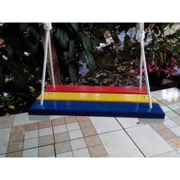 Balanço gangorra infantil madeira 40x20 Colorido até 70kg - 3