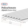 Kit com 20 Telhas Policarbonato 183cm X 110cm Onda Alta - 5