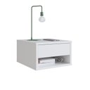 Ver imagem 4 de Mesa de Cabeceira Suspensa com 1 Gaveta Slim Branco