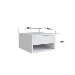 Mesa de Cabeceira Suspensa com 1 Gaveta Slim - 3