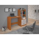 Ver imagem 2 de Mesa de Estudo com Estante Alana 2 Gavetas 4 Nichos:cinamomo / Off