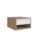 Ver imagem 1 de Mesa de Cabeceira Suspensa com 1 Gaveta Slim Marrom
