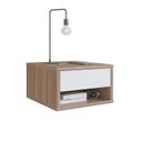 Ver imagem 2 de Mesa de Cabeceira Suspensa com 1 Gaveta Slim Marrom