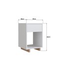 Ver imagem 3 de Mesa de Cabeceira e Lateral com 1 Gaveta Nomad Branco