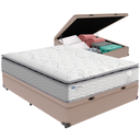 Ver imagem 1 de Cama Box Baú Bege e Colchão Amsterdã Molas Ensacadas Casal Probel
