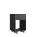 Ver imagem 2 de Mesa de Cabeceira e Lateral com 1 Gaveta Nomad Grafite