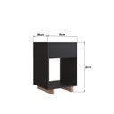 Ver imagem 3 de Mesa de Cabeceira e Lateral com 1 Gaveta Nomad Grafite