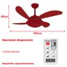 Ventilador Teto Preto Fly 4 Pás Potente Quarto Ventax 110v - 2