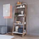 Ver imagem 1 de Estante Multifuncional 4 Prateleiras Branco/Mel
