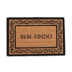 Tapete de Entrada Fibra de Coco 50cm X 75cm Cerca Viva Kapazi