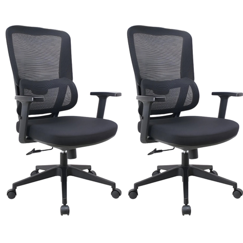Kit 2 Cadeiras de Escritório Diretor Titan - Preta