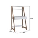 Ver imagem 3 de Escrivaninha Mesa Escritório com Estante 1 Gaveta