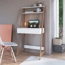 Ver imagem 1 de Escrivaninha Mesa Escritório com Estante 1 Gaveta