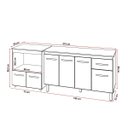 Ver imagem 3 de Armário Gabinete Camila 138 Cm com Tampo Tampão e Balcão Amanda para Forno e Microondas Branco