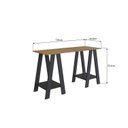 Ver imagem 3 de Mesa Escrivaninha Cavalete para Escritório 120cm Mel e Preto
