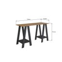 Ver imagem 3 de Mesa Escrivaninha Cavalete para Escritório 120cm Mel E Preto