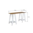 Ver imagem 3 de Mesa Escrivaninha Cavalete para Escritório 120cm Mel e Branco