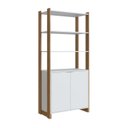 Ver imagem 3 de Estante Armário Multiuso 2 Portas e 4 Prateleiras