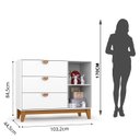 Ver imagem 3 de Cômoda para Quarto 1 Porta 3 Gavetas Magia