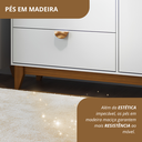 Ver imagem 6 de Cômoda para Quarto 1 Porta 3 Gavetas Magia Branco