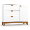 Ver imagem 2 de Cômoda para Quarto 1 Porta 3 Gavetas Magia Branco