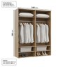 Guarda-Roupa 2 Módulos 4 Portas 6 Prateleiras Frame CabeCasa MadeiraOriginals - 4