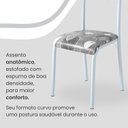 Ver imagem 7 de Conjunto Sala de Jantar Mesa Retangular 120x75cm Tampo Granito Topázio 4 Cadeiras Marselha Branco/Paraopeba