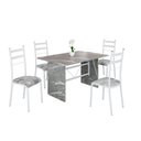 Ver imagem 2 de Conjunto Sala de Jantar Mesa Retangular 120x75cm Tampo Granito Topázio 4 Cadeiras Marselha Branco/Paraopeba