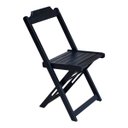 Ver imagem 3 de Kit 7 Conjuntos de Mesa Dobravel com 6 Cadeiras de Madeira 120x70 para Restaurante e Bar - Preto