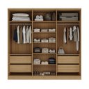 Ver imagem 6 de Guarda Roupa Modulado 9 Portas Reflecta C/ Led 100% Mdf Cor:olmo