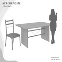 Ver imagem 5 de Conjunto Sala de Jantar Mesa Retangular 140x75cm Tampo Granito Topázio 6 Cadeiras Marselha