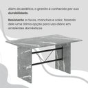 Ver mais imagens de Conjunto Sala de Jantar Mesa Retangular 140x75cm Tampo Granito Topázio 6 Cadeiras Marselha