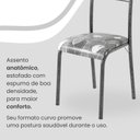 Ver imagem 6 de Conjunto Sala de Jantar Mesa Retangular 140x75cm Tampo Granito Topázio 6 Cadeiras Marselha