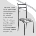 Ver imagem 5 de Conjunto Sala de Jantar Mesa Retangular 140x75cm Tampo Granito Topázio 6 Cadeiras Marselha