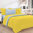 Ver imagem 2 de Edredom Malha 100% Algodão Gran Moratta 1 Peça Solteiro - Amarelo-azul Bebê