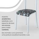 Ver imagem 7 de Conjunto Sala de Jantar Mesa Retangular 140x75cm Tampo Granito Topázio 6 Cadeiras Marselha